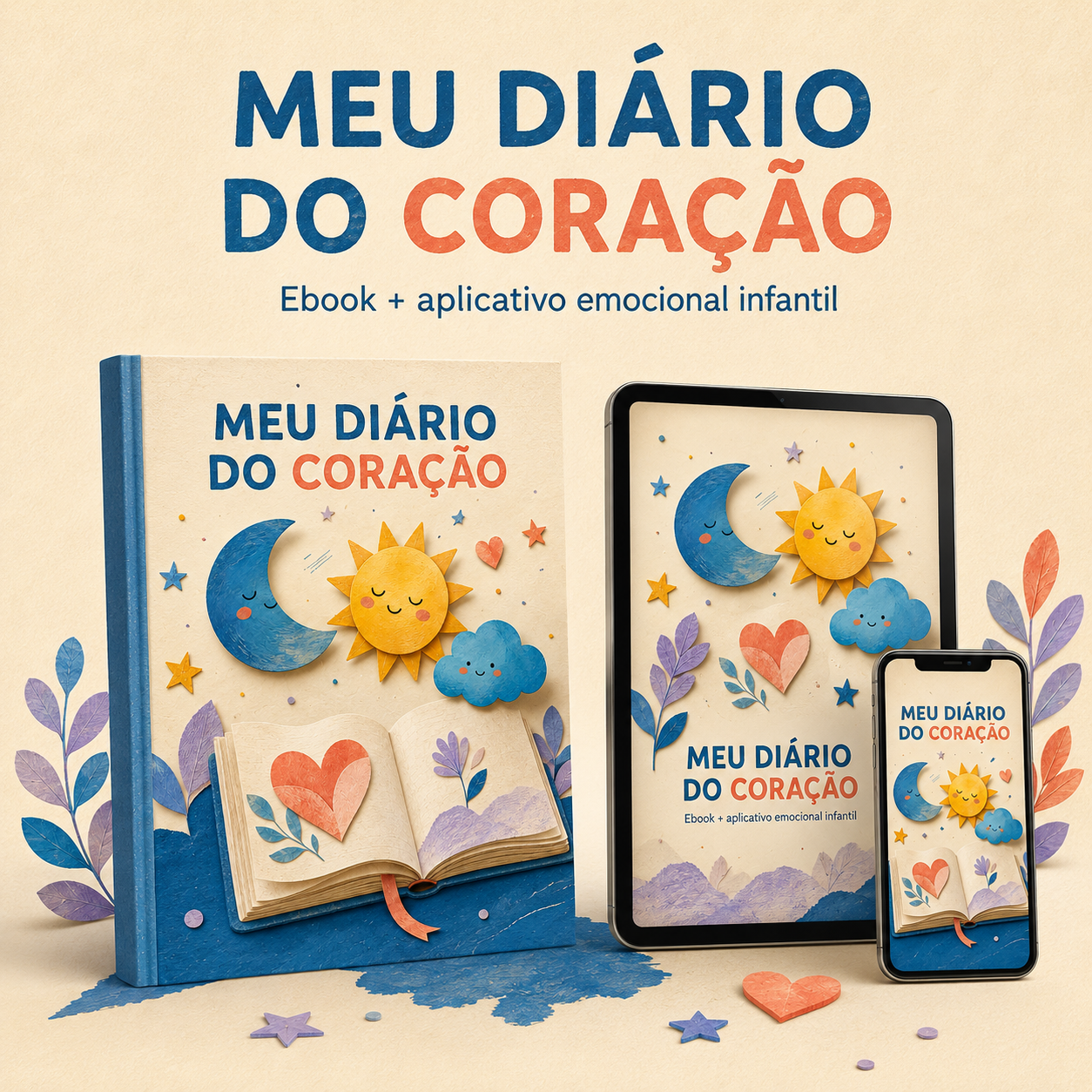 Meu Diário do Coração – Luto Infantil: 49 Atividades e Aplicativo